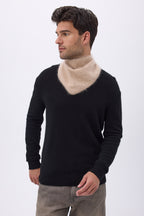 Bandana Triangle – Brushed Cashmere Bandana Amel - Beige Creme - Homme