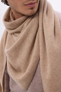Echarpe Bandana Oversize Triangle Unie Amel - Beige Creme - Homme