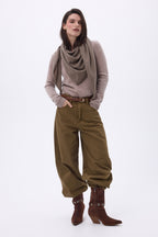 Bufanda bandana oversize triangular lisa Amel - avellana - mujer