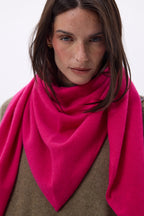 Echarpe Bandana Oversize Triangle Unie Amel - Fushia - Femme
