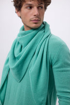 Bufanda bandana oversize triangular lisa Amel - Verde pastel - Hombre