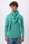 Bufanda bandana oversize triangular lisa Amel - Verde pastel - Hombre