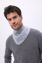 Bandana triangular – Bandana Amel de cachemira cepillada - Gris claro - Hombre