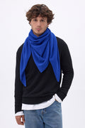 Echarpe Bandana Oversize Triangle Unie Amel - Bleu Roi - Homme