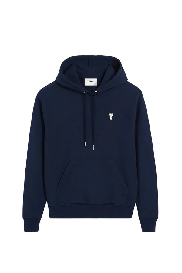 Ami Paris - Sudadera con capucha Ami De Coeur – Azul Blanco