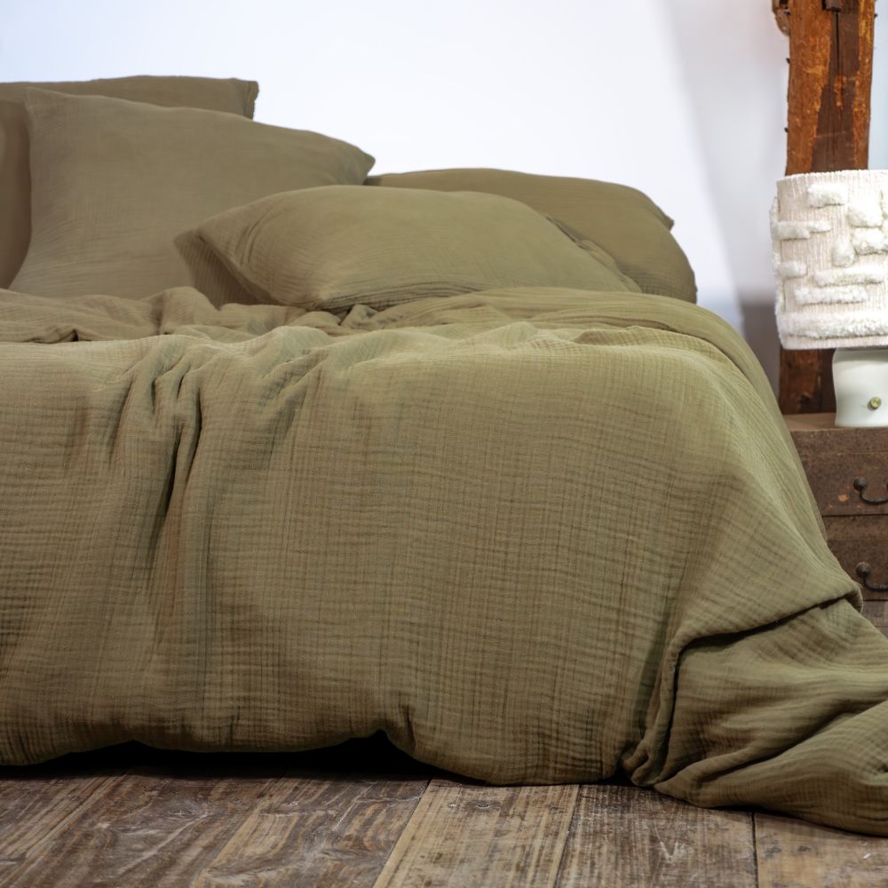 Cotton Gauze Duvet Cover Amore - Bronze