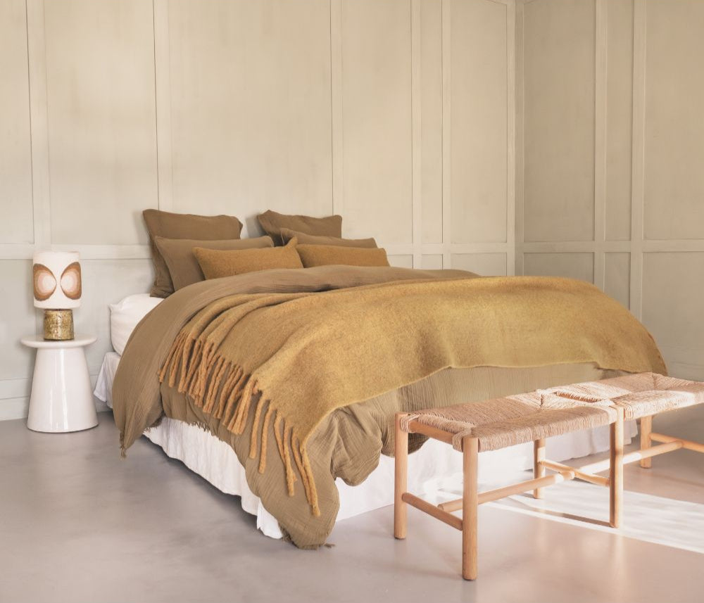 Cotton Gauze Duvet Cover Amore - Bronze