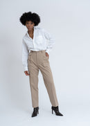 Pantalon Mocha Herringbone Trousers