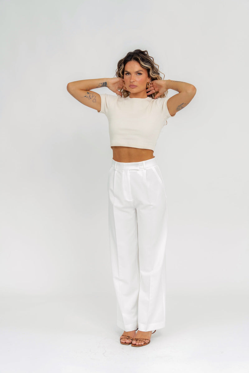 T-Shirt Gs Cropped - Beige