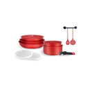 Batterie 10 Pièces - Aluminium - Anti-Adhésif - Rouge