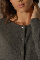 Cardigan Col Rond - Amy - Anthracite Chiné