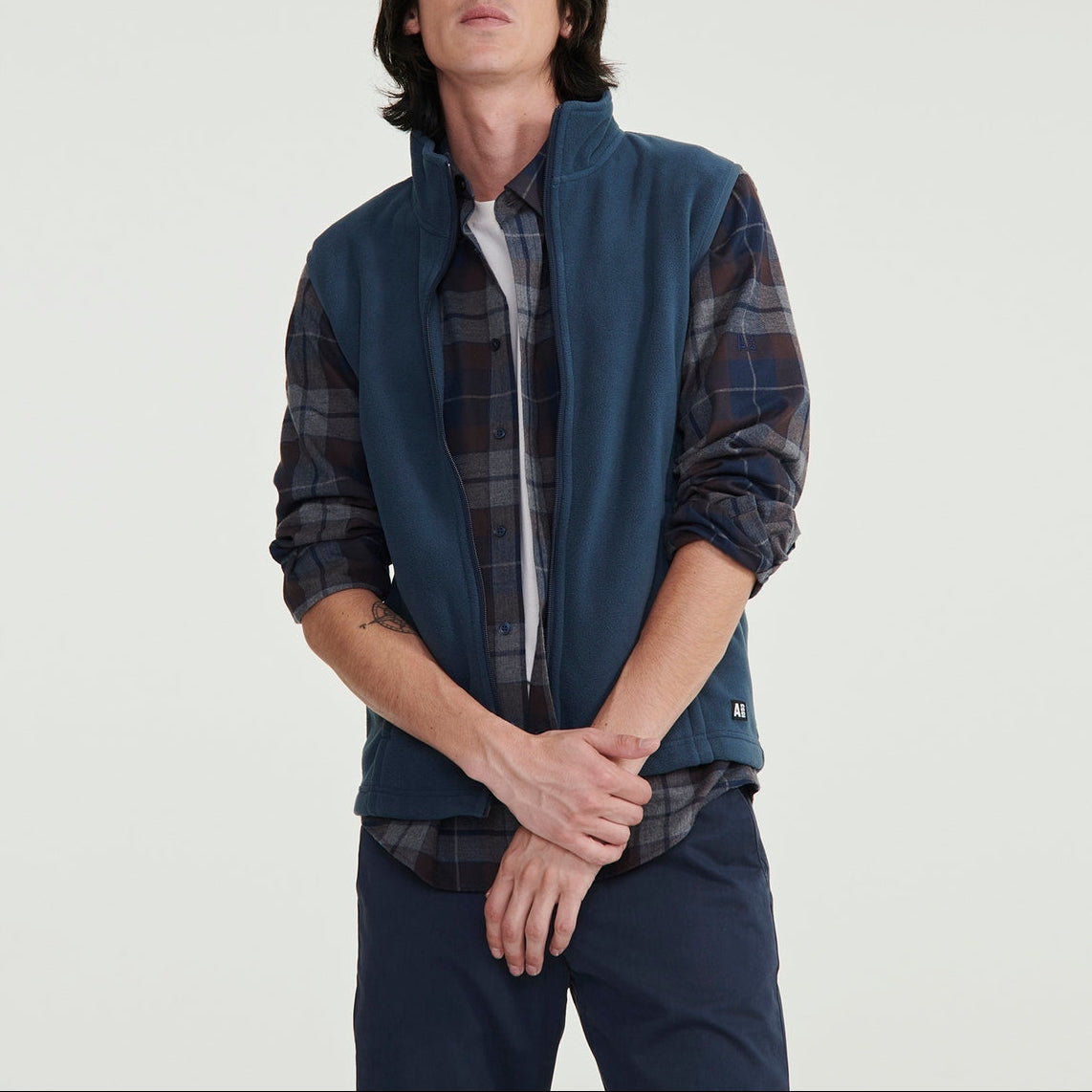 Chaleco polar - Azul marino claro - Hombre