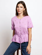 Syrenfarvet cardigan Nika