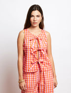 Top Vichy Rosa & Arancione Yami