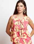 Top Rose & Fleurs Jaunes Yami