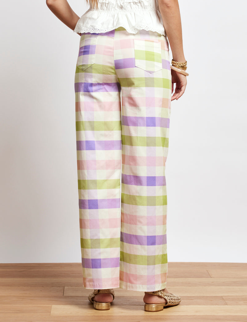 Vichy Broek Groen & Lila Jordy