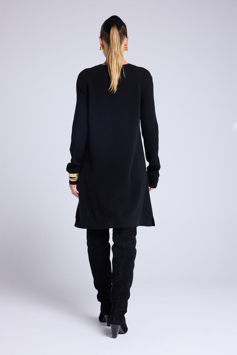 Robe Col Rond Anastasia - Noir