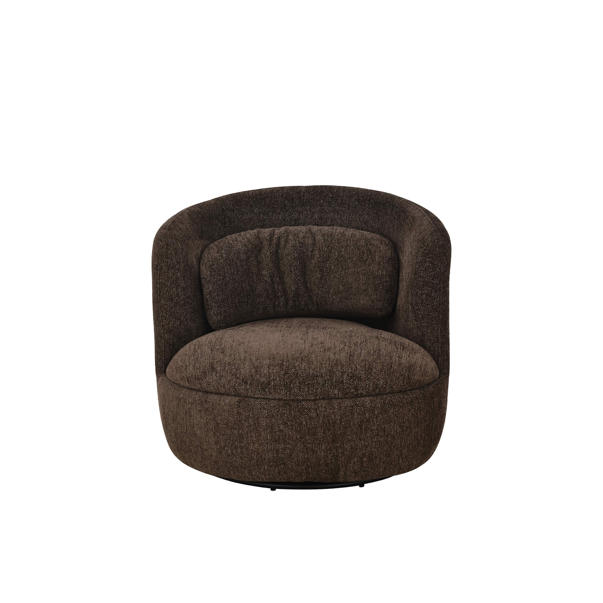 Ander - Fauteuil Pivotant - Tissu - Marron