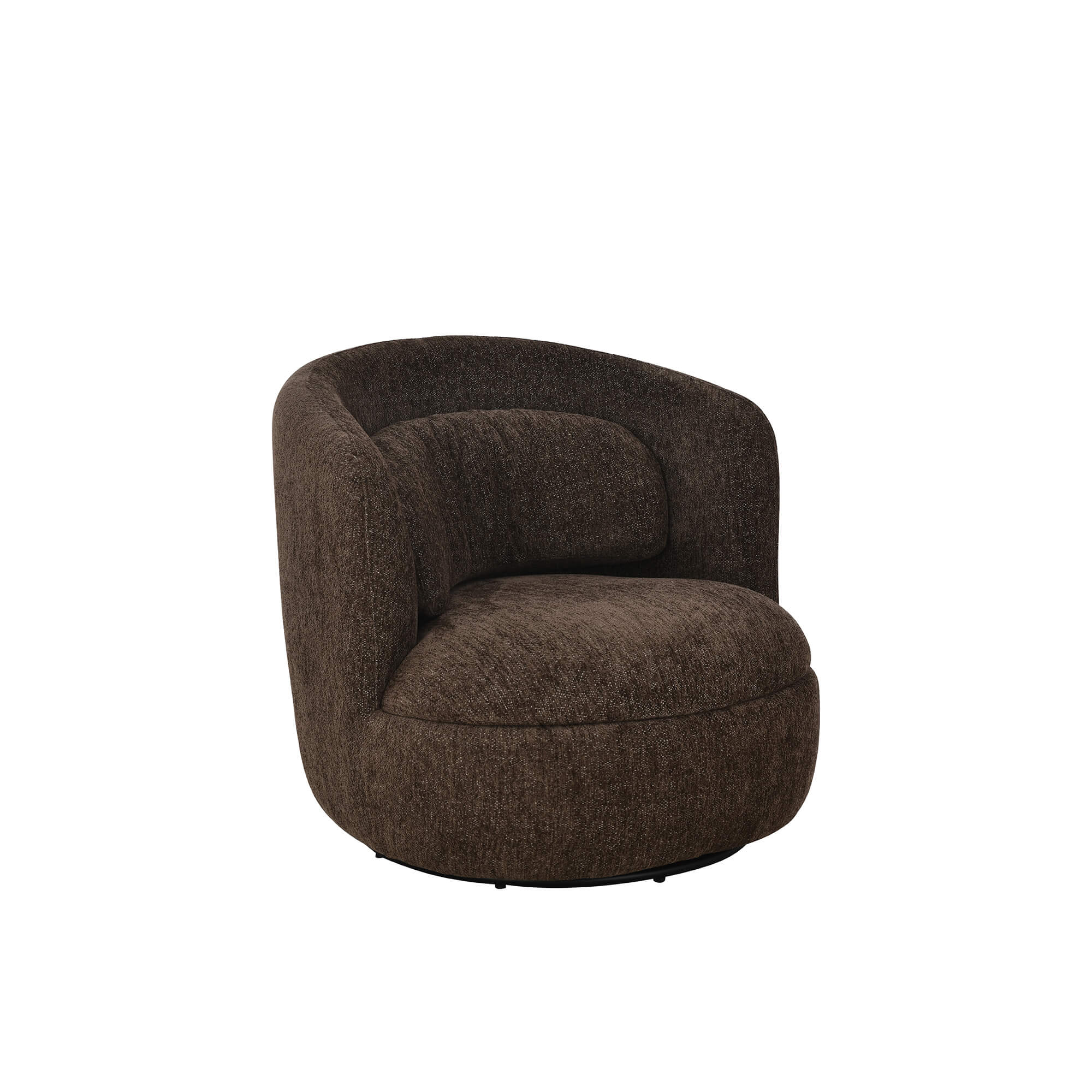 Ander - Fauteuil Pivotant - Tissu - Marron