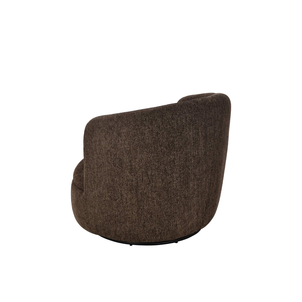 Ander - Fauteuil Pivotant - Tissu - Marron