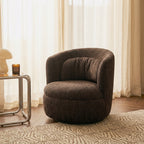 Ander - Fauteuil Pivotant - Tissu - Marron