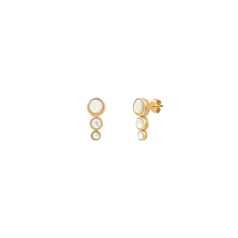 Boucles D'Oreilles Andrea Nacre Blanche
