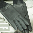 Gants Andrew Cuir Doublés Cachemire - Noir Tactile/Noir - Homme
