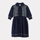 Aneto fairisle floral merino wool dress - Caramel selection available on amaetc.com, eco friendly concept store for children