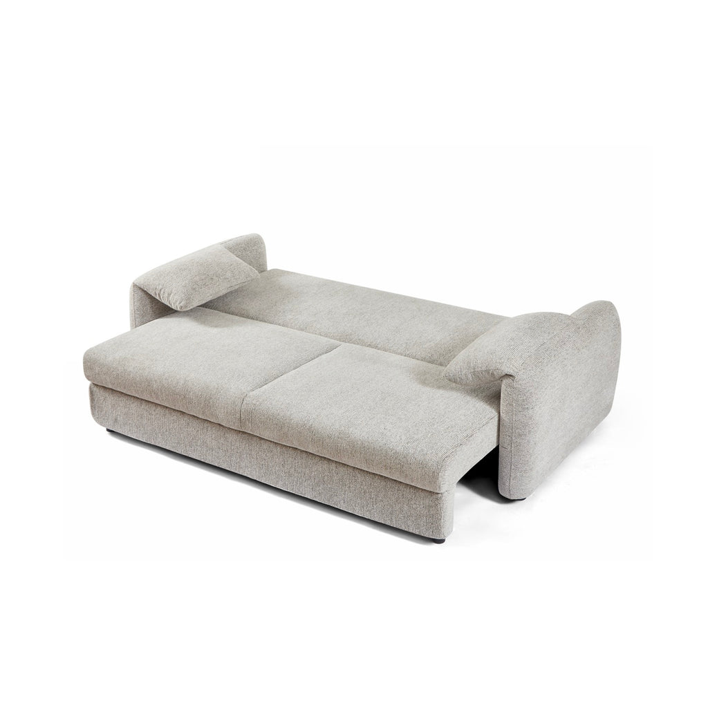 Angea - Divano lineare trasformabile a 3 posti - Beige