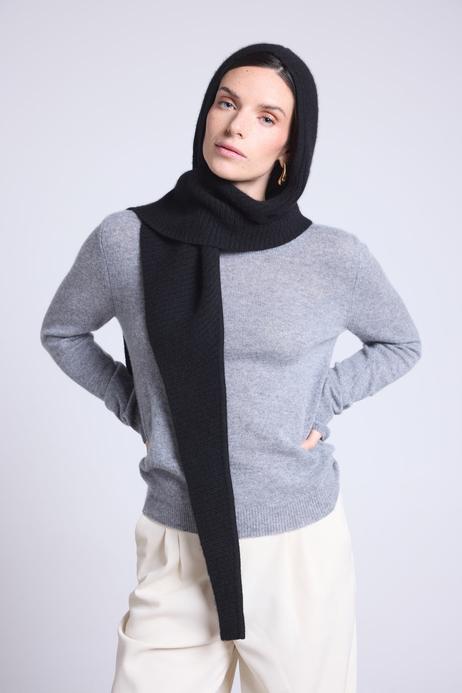 Angela Unisex Balaclava Scarf - Black - Unisex