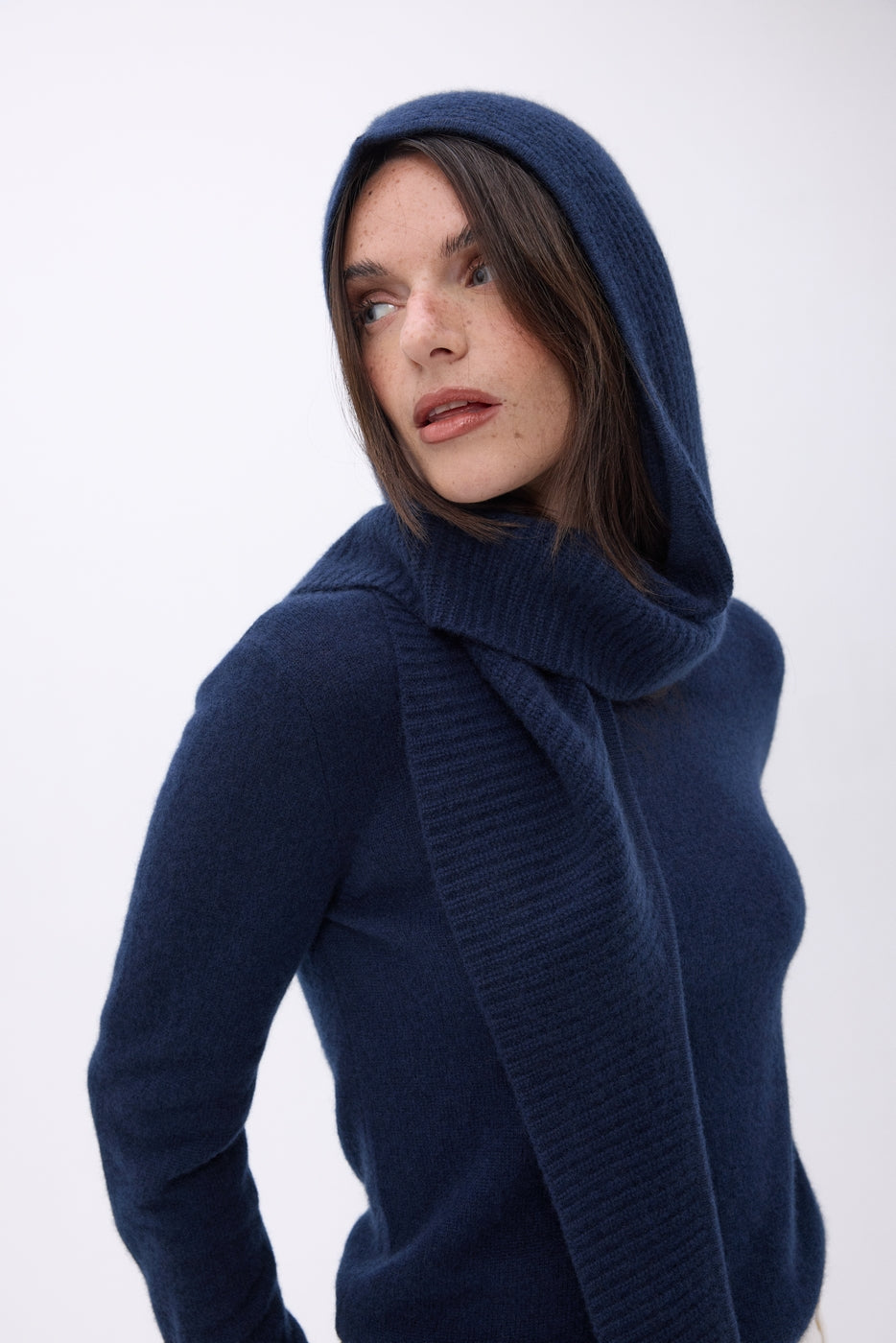 Cagoule Echarpe Angela - Bleu Marine - Mixte