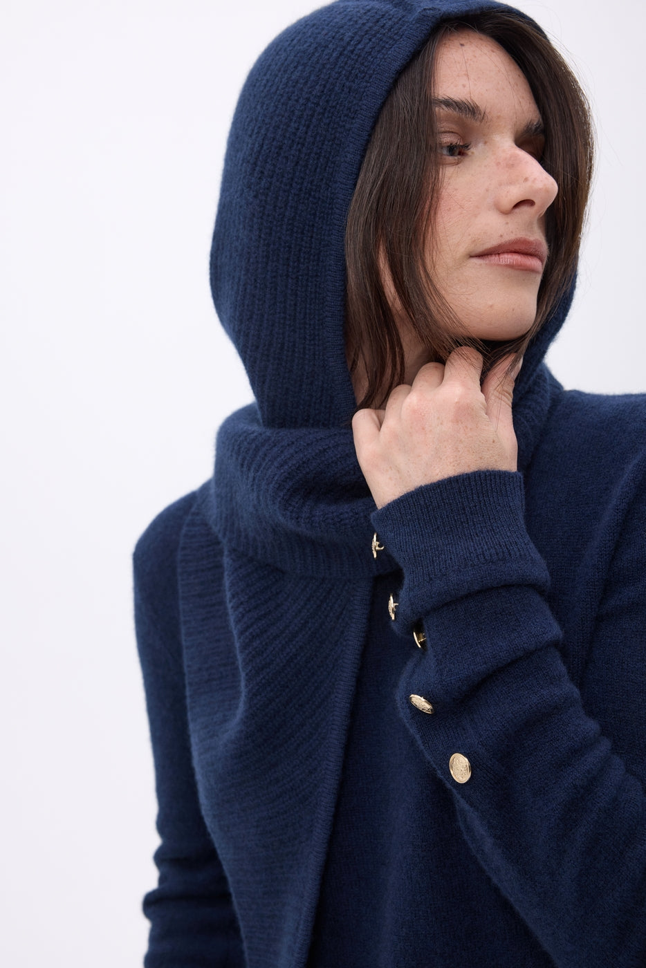 Cagoule Echarpe Angela - Bleu Marine - Mixte