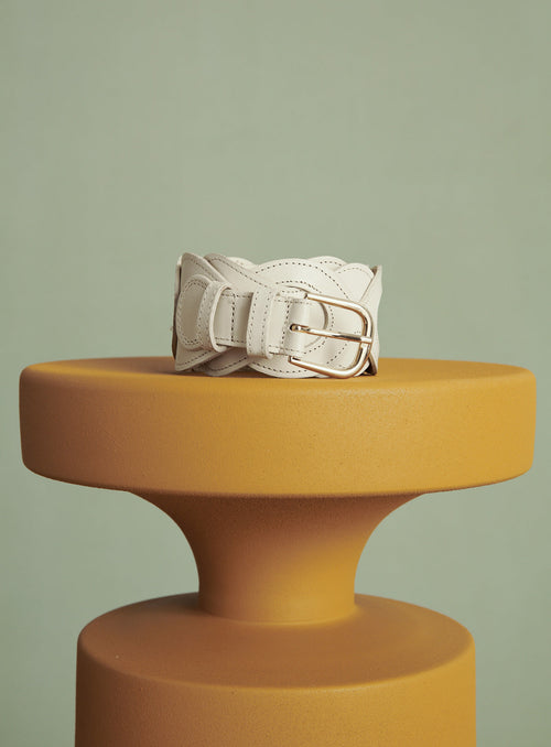 WIDE WHITE ANGEL BELT PETITE MENDIGOTE