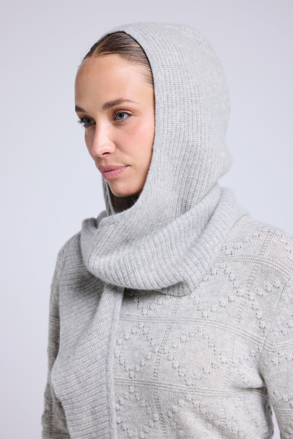 Cagoule Echarpe Unisexe Angel - Gris Clair