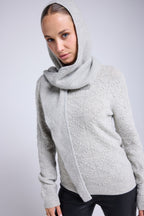 Cagoule Echarpe Unisexe Angel - Gris Clair
