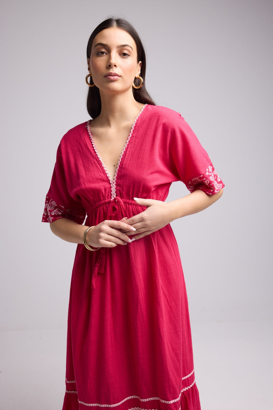 Vestido Largo - Angy - Rosa
