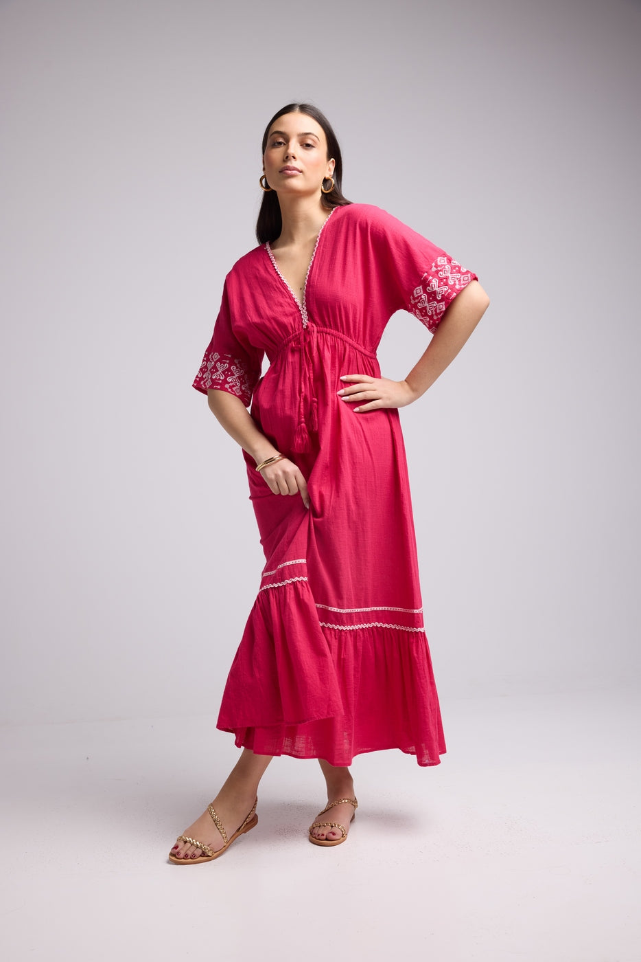 Vestido Largo - Angy - Rosa