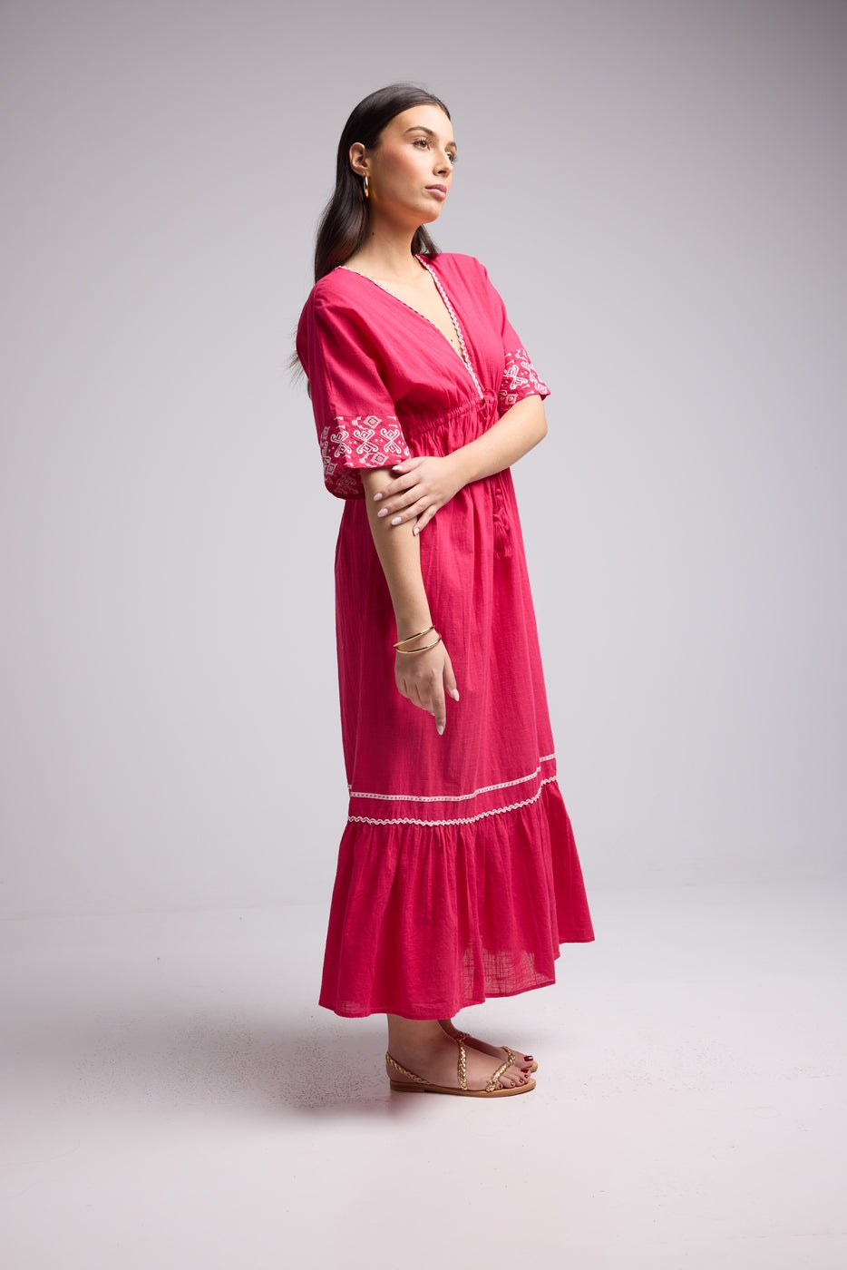 Vestido Largo - Angy - Rosa