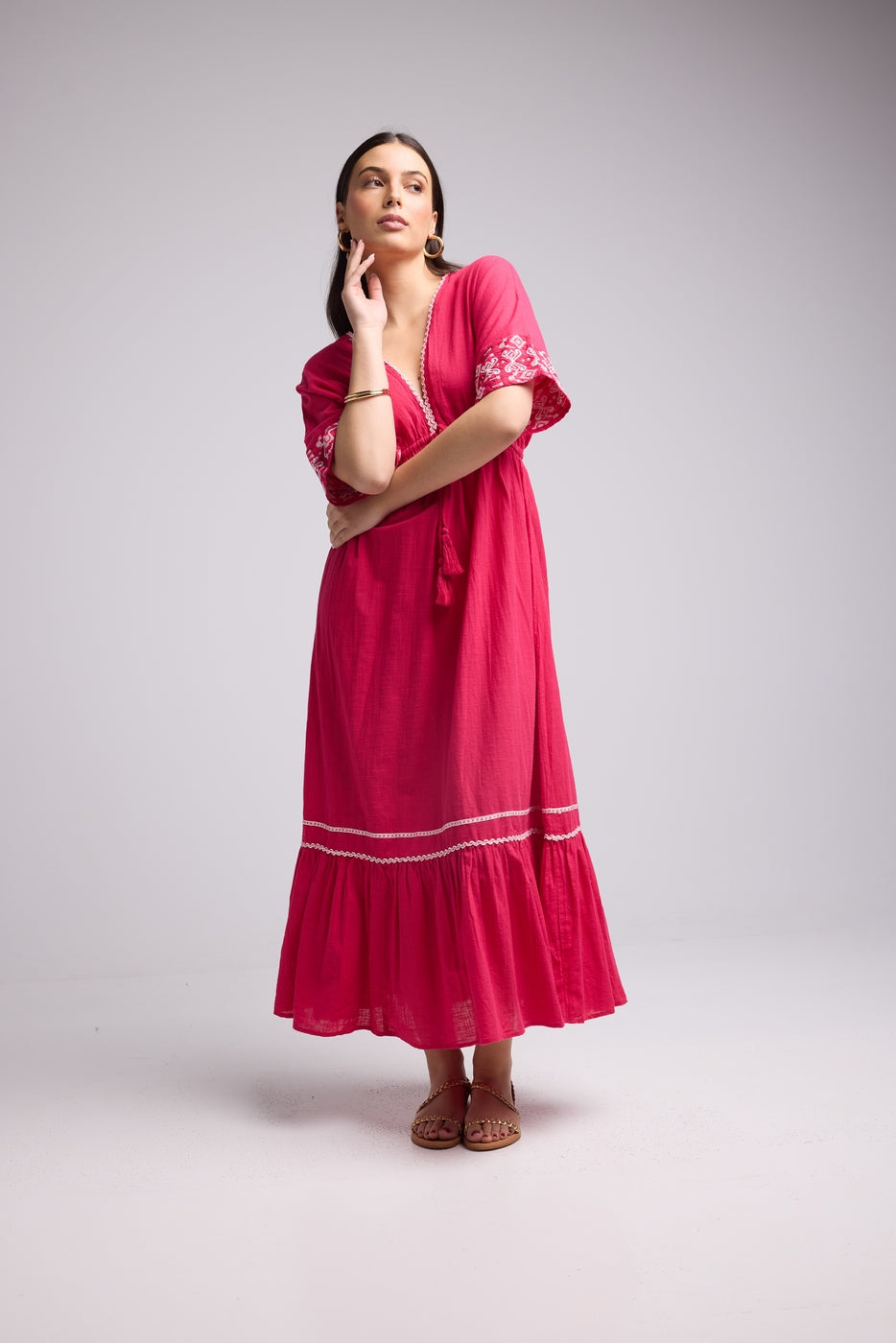 Vestido Largo - Angy - Rosa