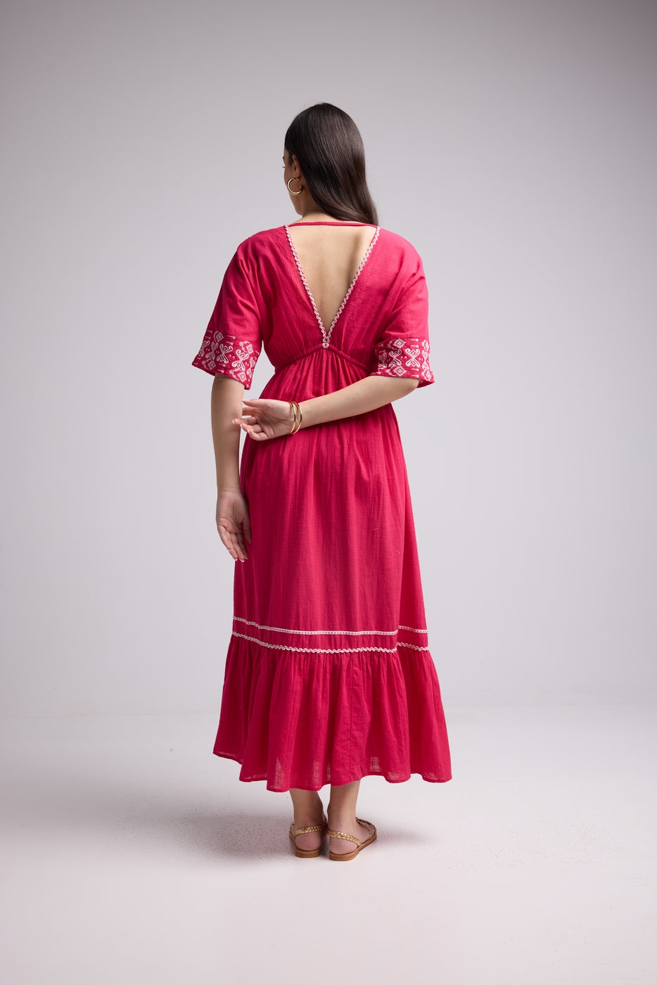 Vestido Largo - Angy - Rosa
