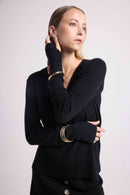 Pull Mitaines Anna - Noir