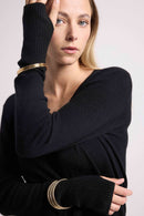 Pull Mitaines Anna - Noir