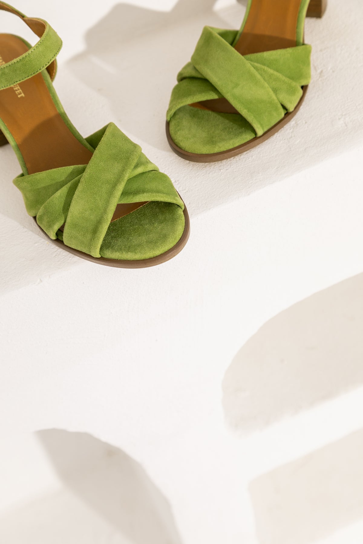 Antoinette Sandals - Suede - Apple Green