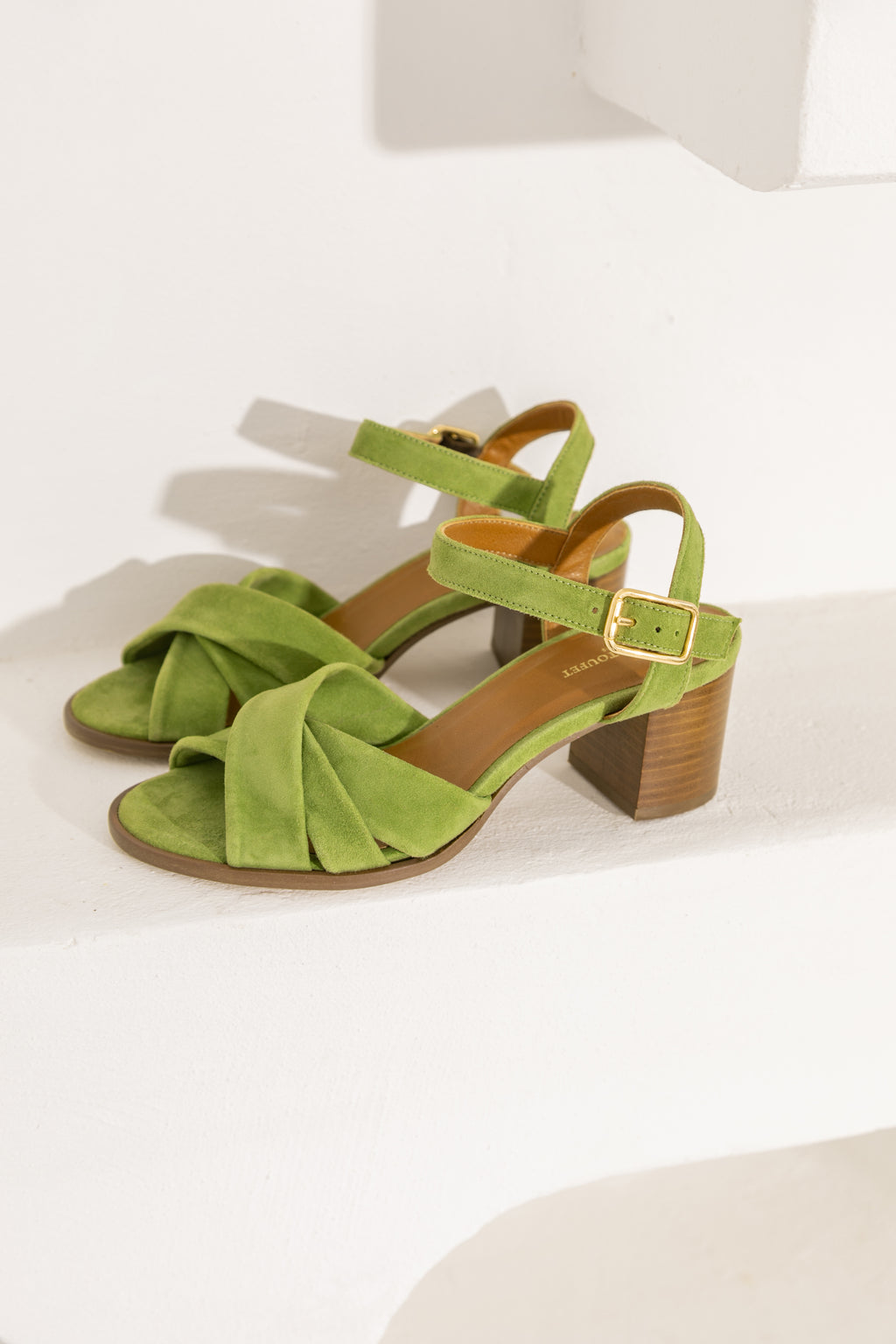 Antoinette Sandals - Suede - Apple Green