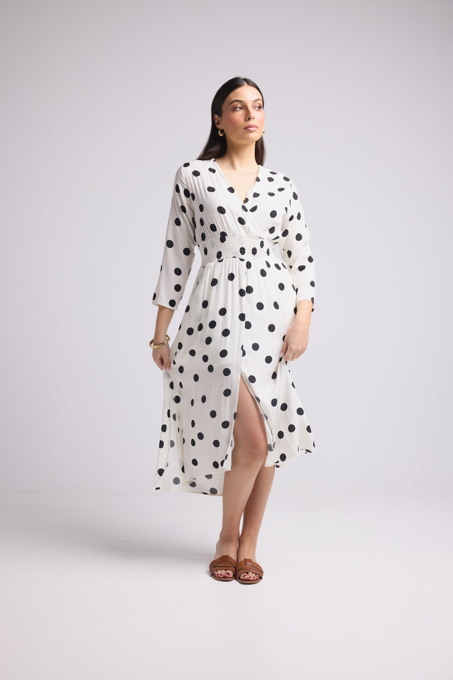 Vestido Largo - Antonia - Negro Blanco