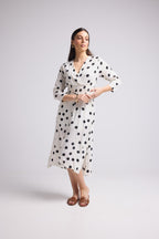 Vestido Largo - Antonia - Negro Blanco