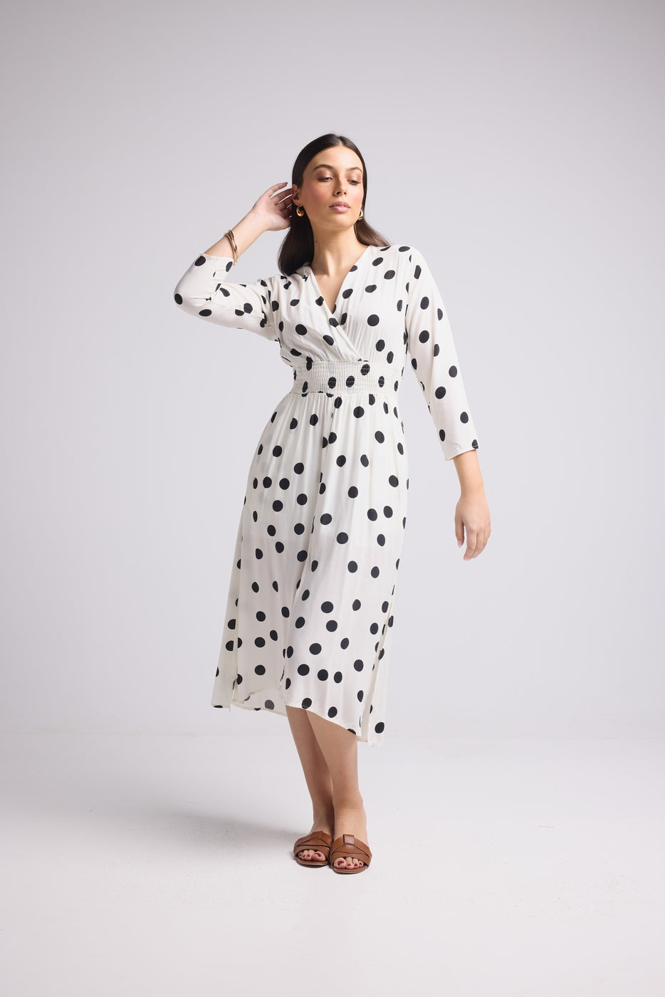 Vestido Largo - Antonia - Negro Blanco