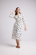 Vestido Largo - Antonia - Negro Blanco