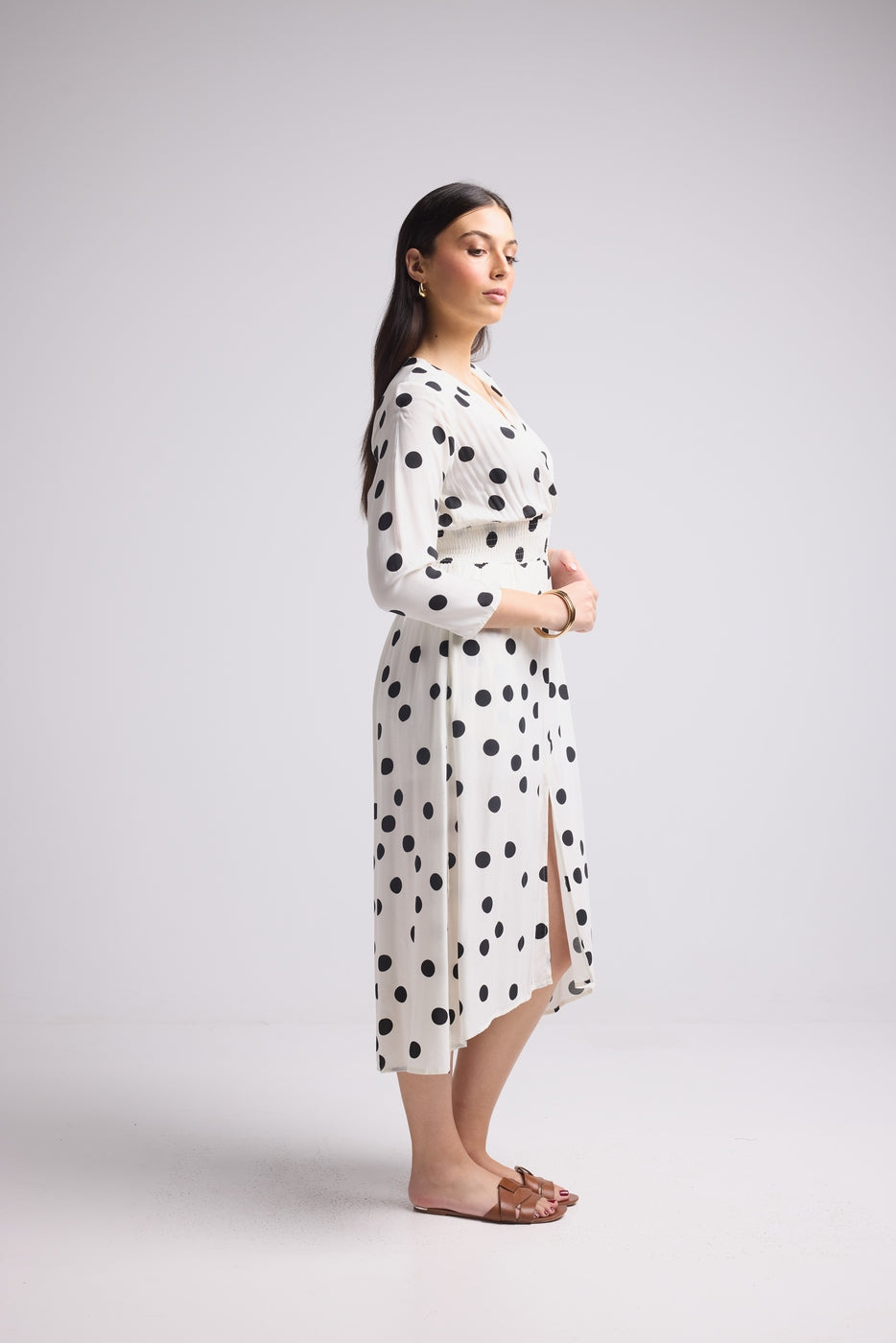Vestido Largo - Antonia - Negro Blanco