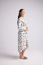 Vestido Largo - Antonia - Negro Blanco